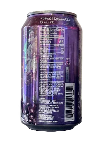 Forage Kombucha Blackberry Grape