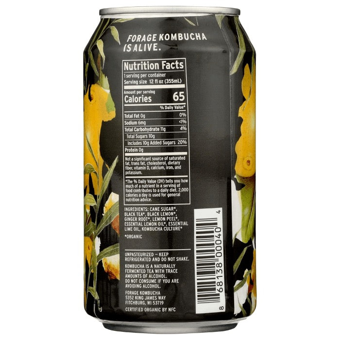 Forage Kombucha Lemon Ginger