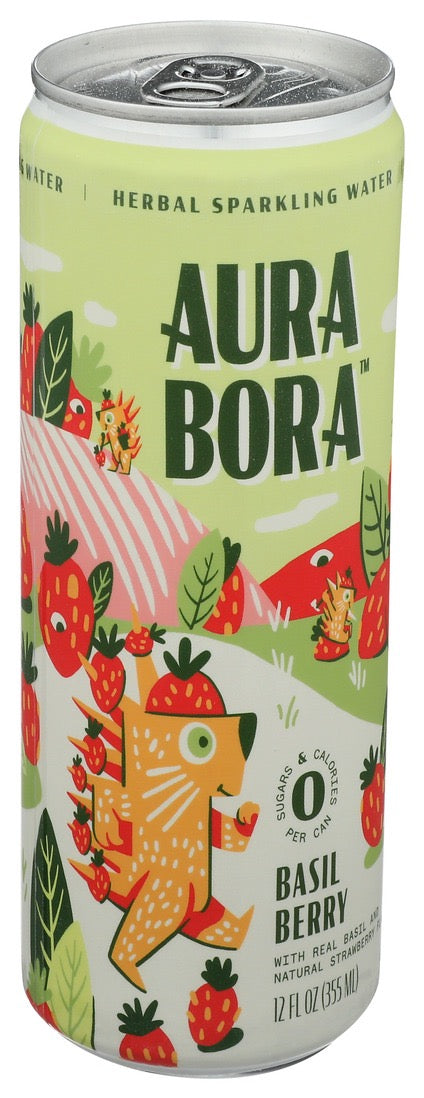 Aura Bora Basil Berry Sparkling Water
