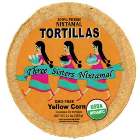 Three Sisters Yellow Corn Tortillas