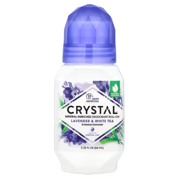 Crystal Deodorant Lavender & White Tea Roll On