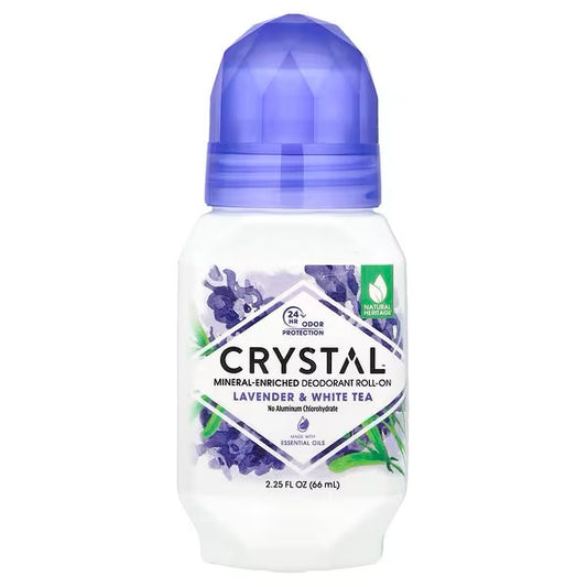 Crystal Deodorant Lavender & White Tea Roll On