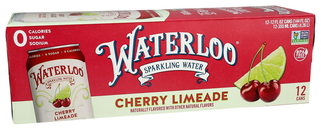 Waterloo Sparkling Cherry Limeade 12pk