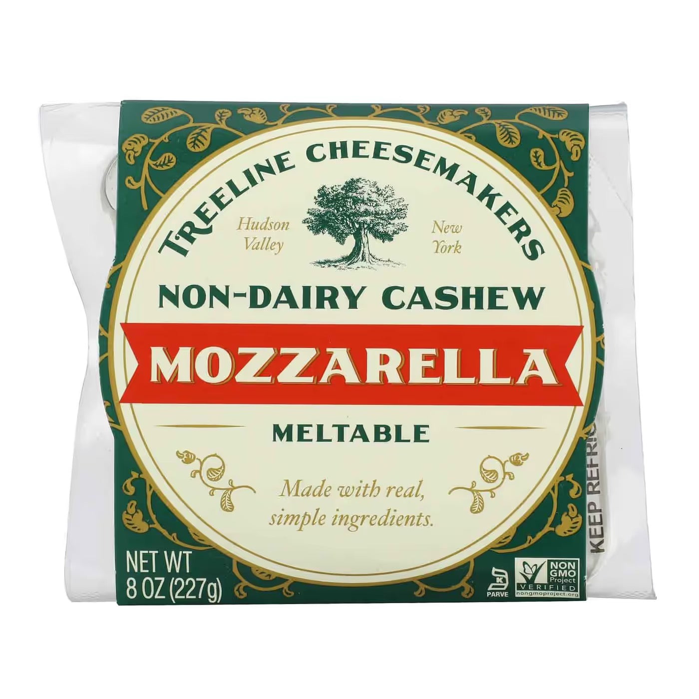 Treeline Cheesemakers Cashew Mozzarella Meltable