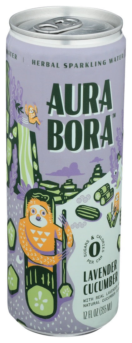Aura Bora Lavender Cucumber Sparkling Water