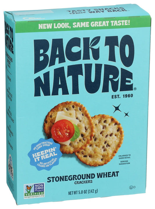 Back to Nature Stone Ground Wheat Crackers