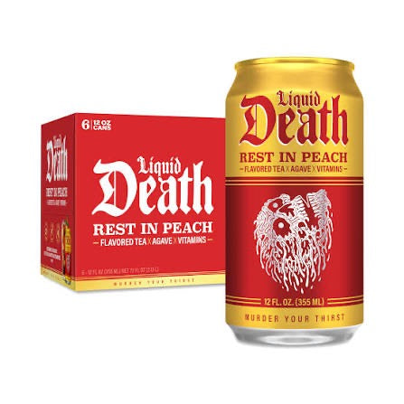 Liquid Death - Rest In Peach Tea 6pk