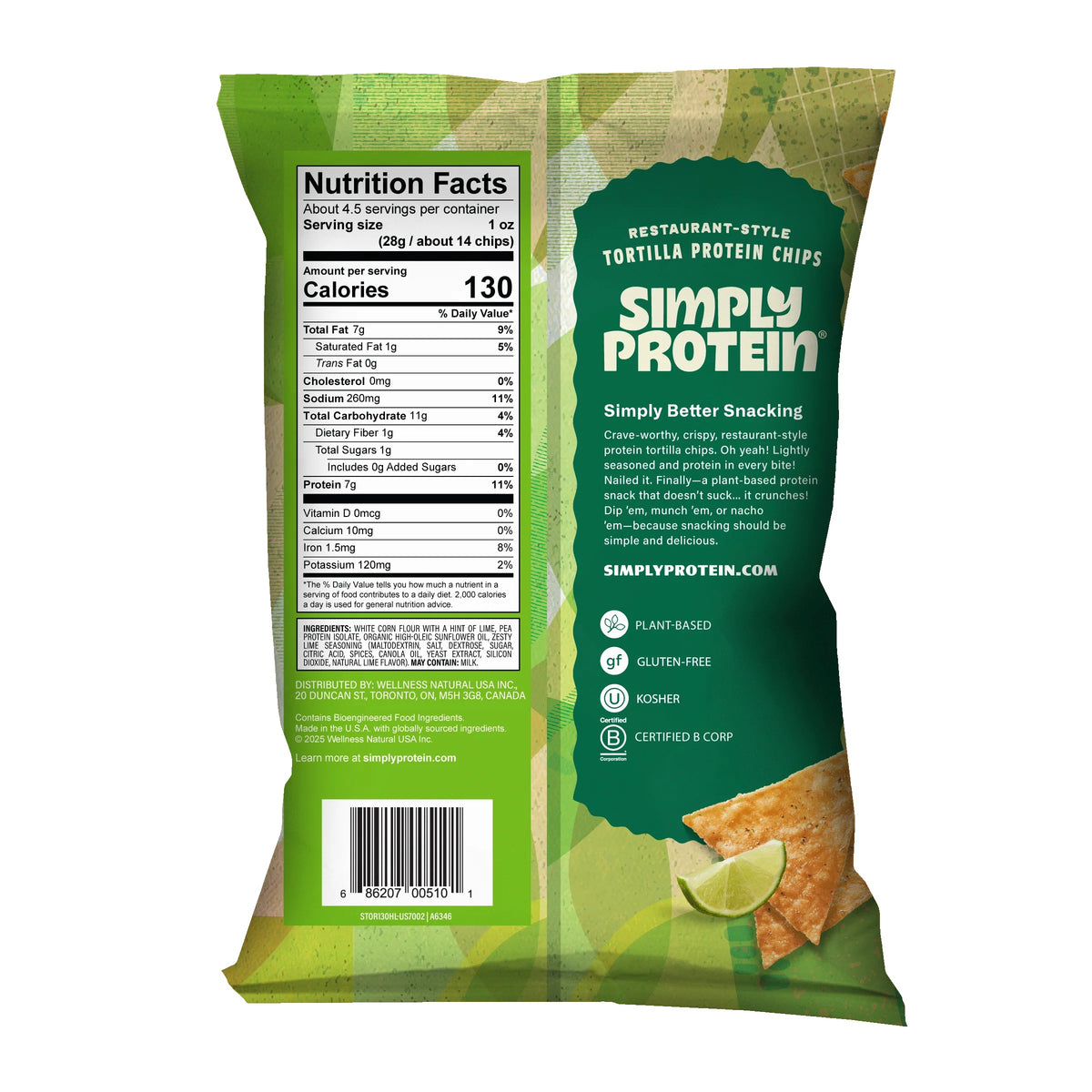 Simply Protein - Tortilla Protein Chips - Hint of Lime