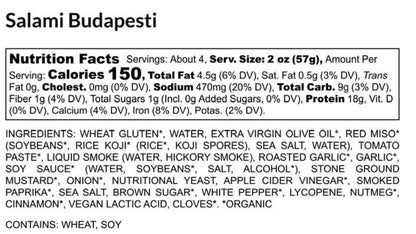 Renegade Artisan Vegan Salami - Budapesti
