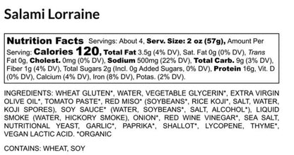 Renegade Artisan Vegan Salami - Lorraine