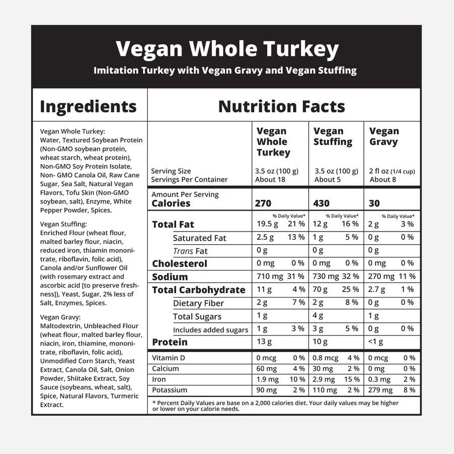 Vegetarian Plus - Whole Turkey