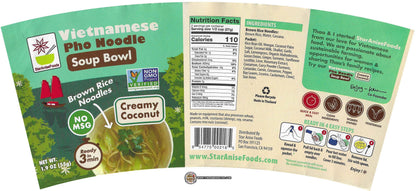 Star Anise Foods Vietnamese Pho Noodle Soup Bowl - Creamy Coconut