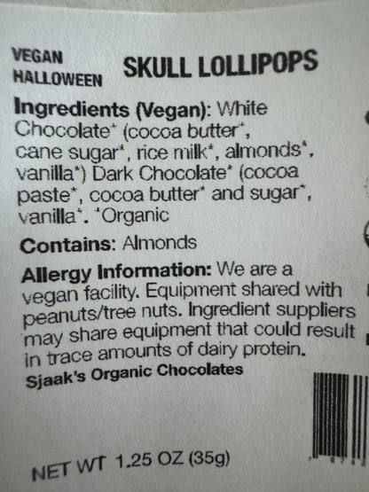 Sjaak's - White Chocolate Skull Pop with Raspberry Filling