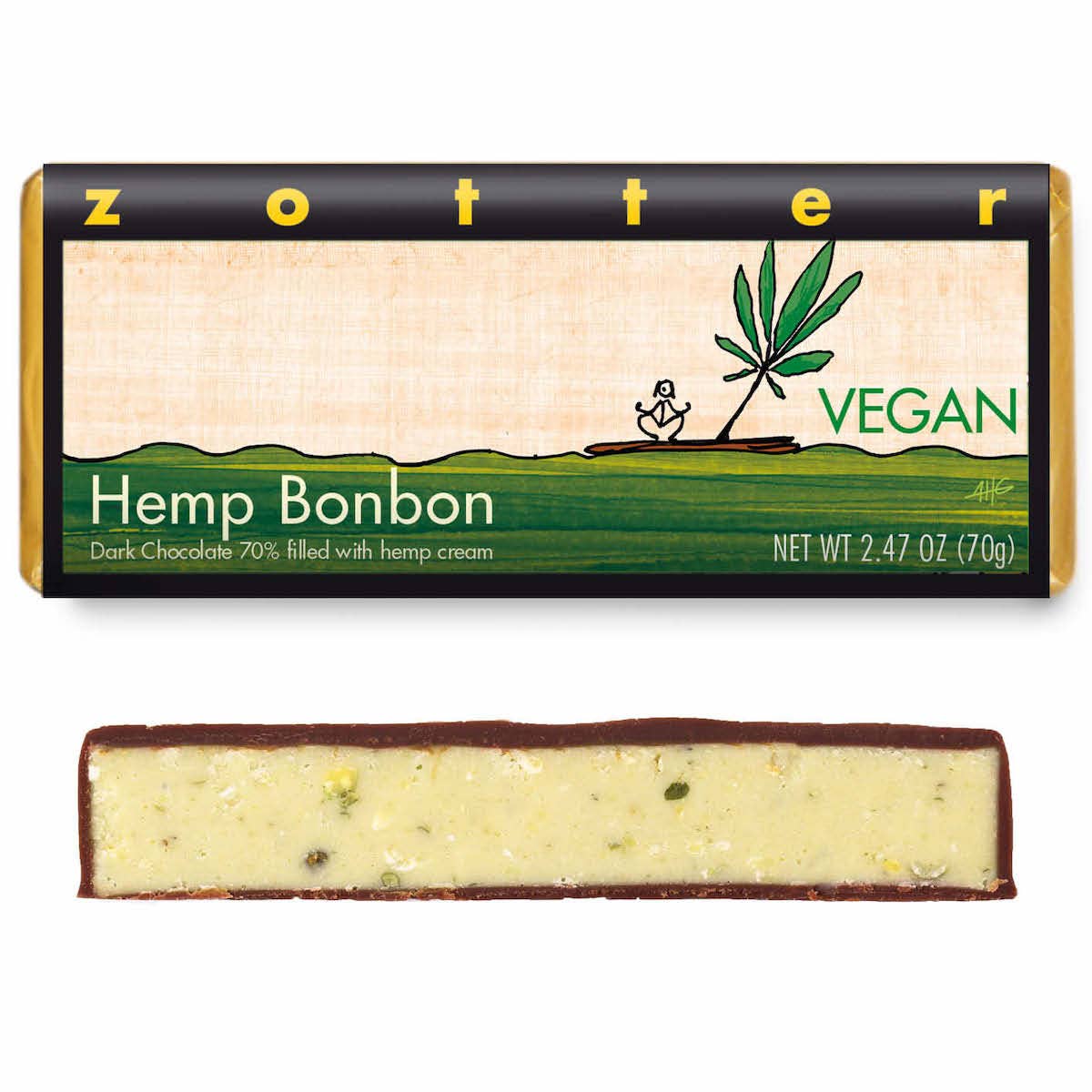 Zotter Chocolates - Hemp Bonbon (Hand-scooped Chocolate)