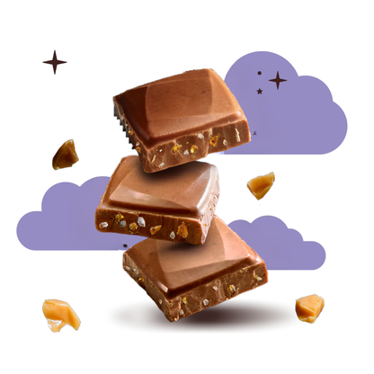 7th Heaven Chocolate - Vegan Oat Milk Chocolate Bar: Caramel & Sea Salt, Dairy-Free