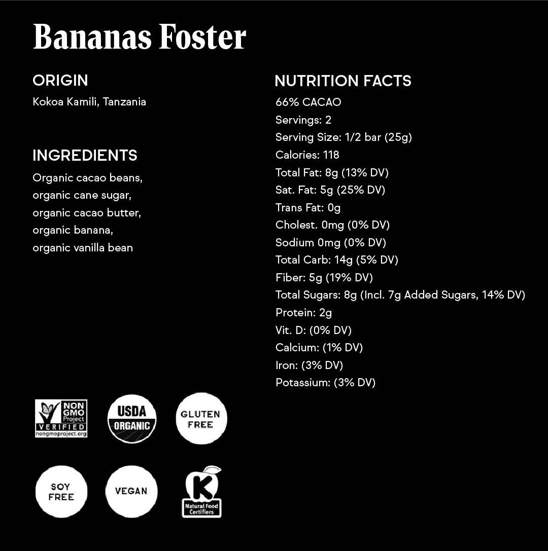 Raaka Chocolate - Bananas Foster Chocolate Bar