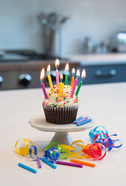 GoodLight Natural Candles - Vegan Birthday Candles | 12-Count Box: Multi-Color