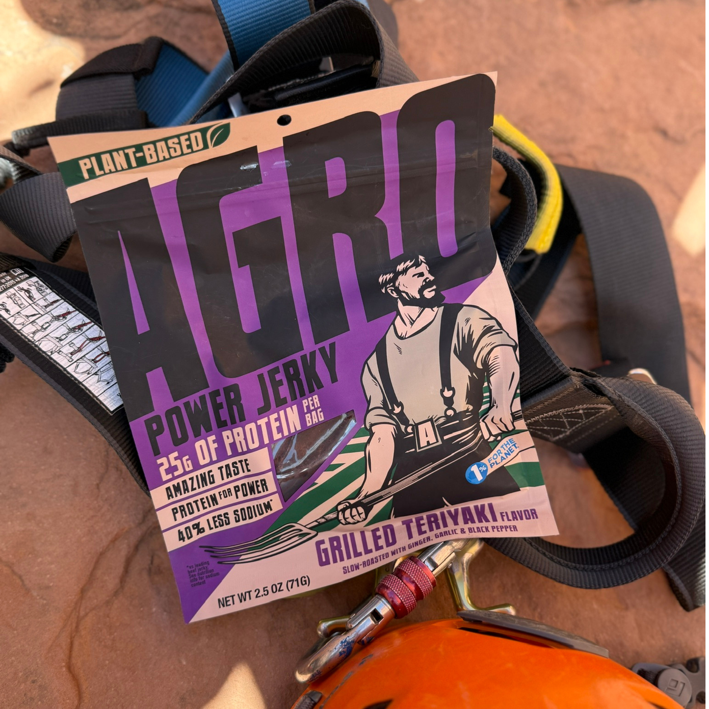 AGRO POWER Jerky - AGRO POWER Jerky - Vegan - Grilled Teriyaki (8 x 2.5oz Bags)