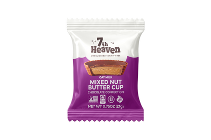 7th Heaven Chocolate - Oat Milk Chocolate Mixed Nut Butter Cups Pouch - Non-GMO