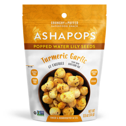 AshaPops - 1oz Turmeric - AshaPops Popped Water Lily Seeds