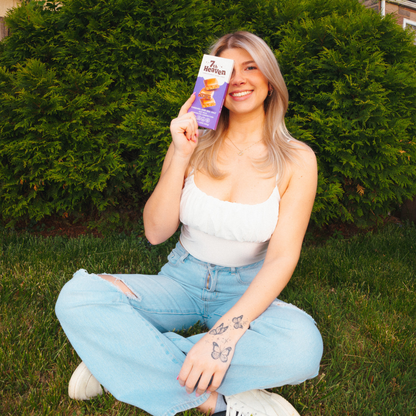 7th Heaven Chocolate - Vegan Oat Milk Chocolate Bar: Caramel & Sea Salt, Dairy-Free