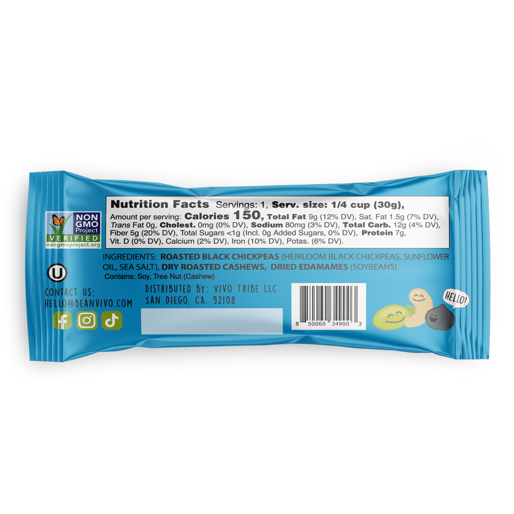 BeanVIVO Organics - Sea Salt Snack Mix - 1oz