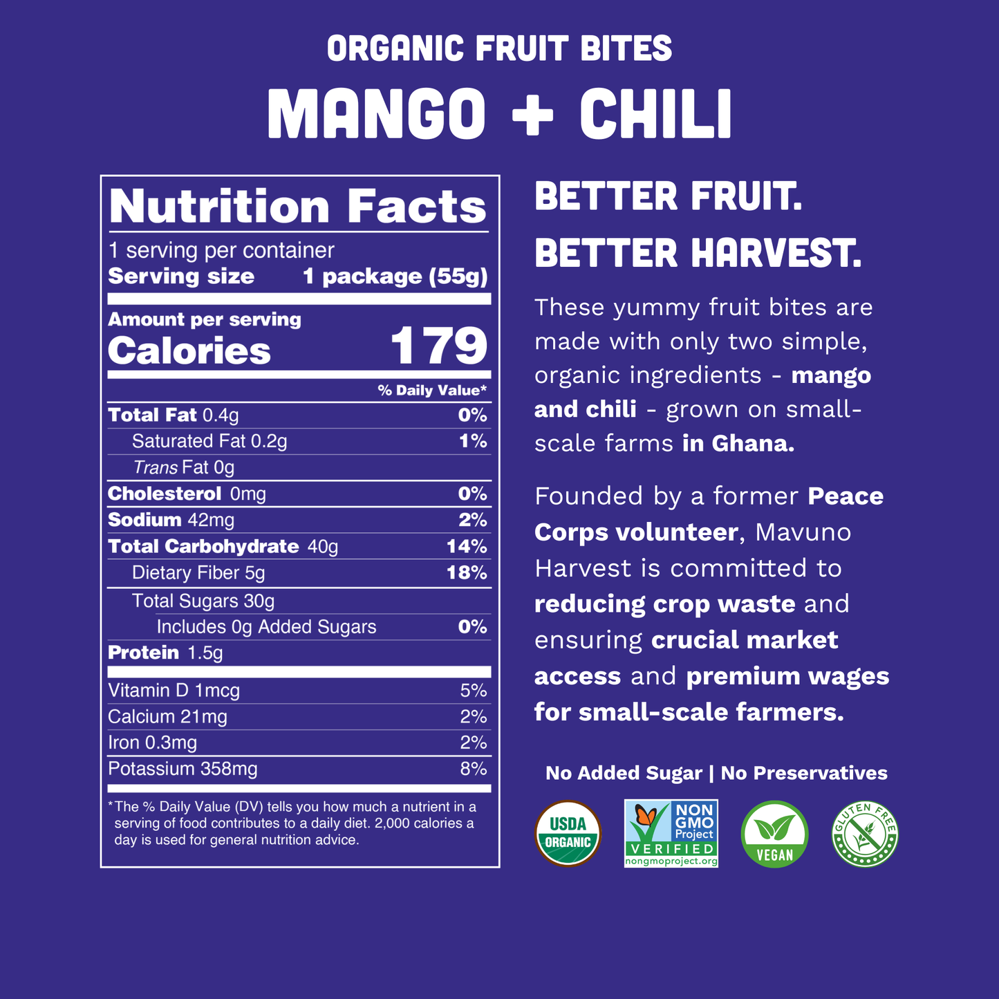 Mavuno Harvest - Fruit Bites: Mango & Chili