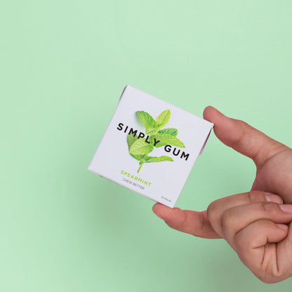Simply Gum - Spearmint Chewing Gum - Natural + Plastic-Free