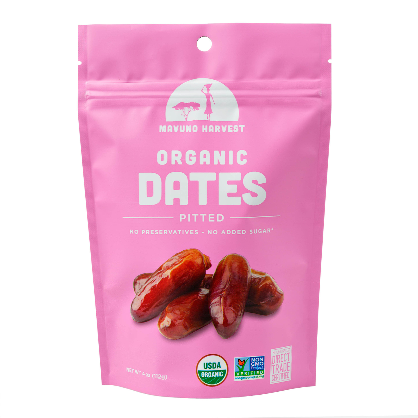 Mavuno Harvest - Pitted Dates, 6-pack case: 4 OZ