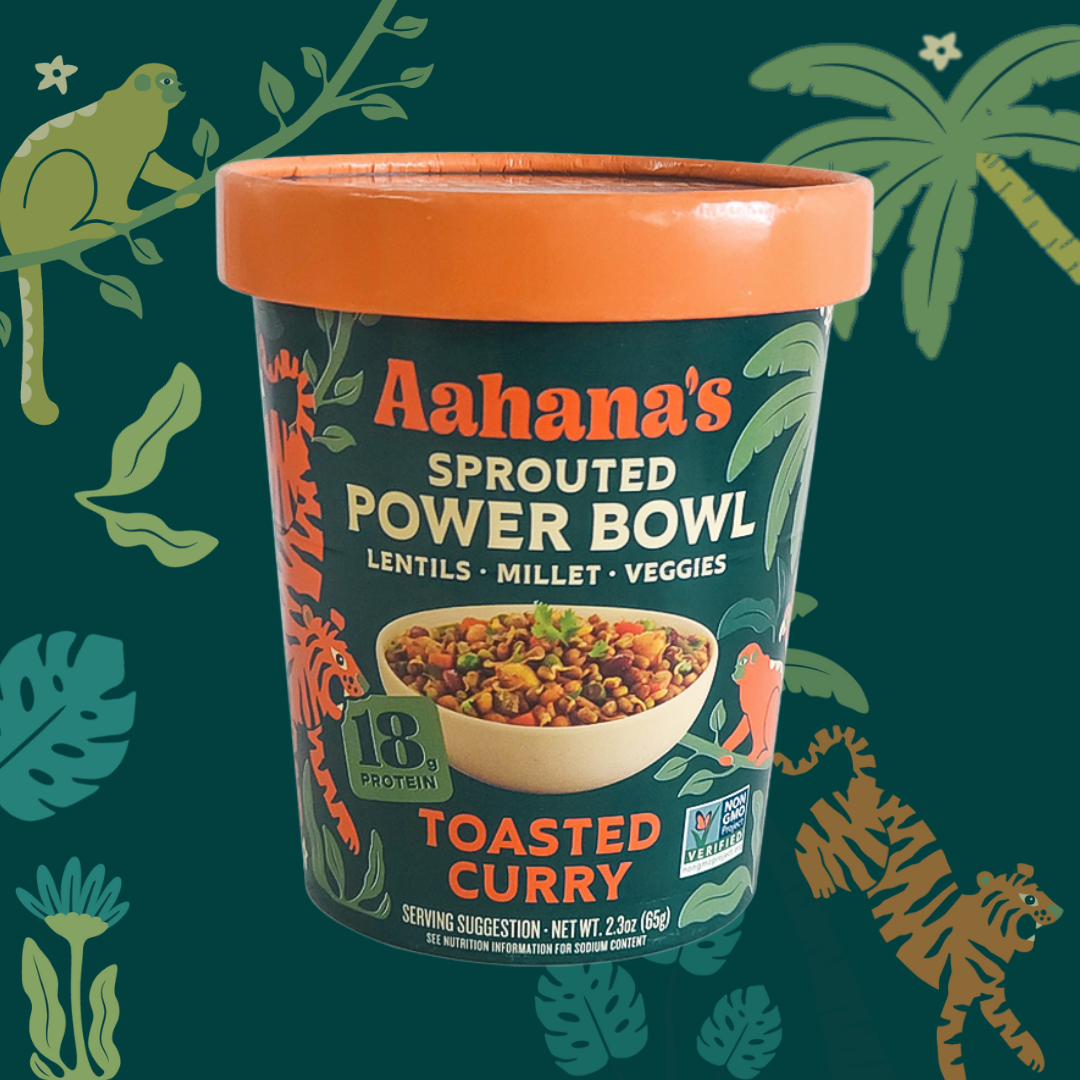 Aahana's Naturals - Toasted Curry - Sprouted Power Bowl - Vegan, Gluten-Free