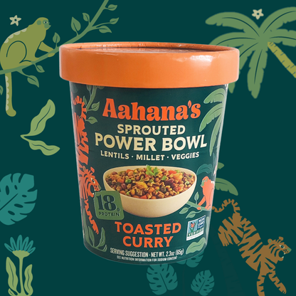 Aahana's Naturals - Toasted Curry - Sprouted Power Bowl - Vegan, Gluten-Free