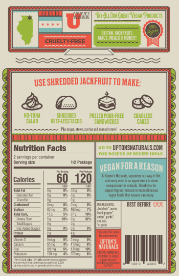 Upton's Naturals - Shredded Jackfruit, Lightly Seasoned