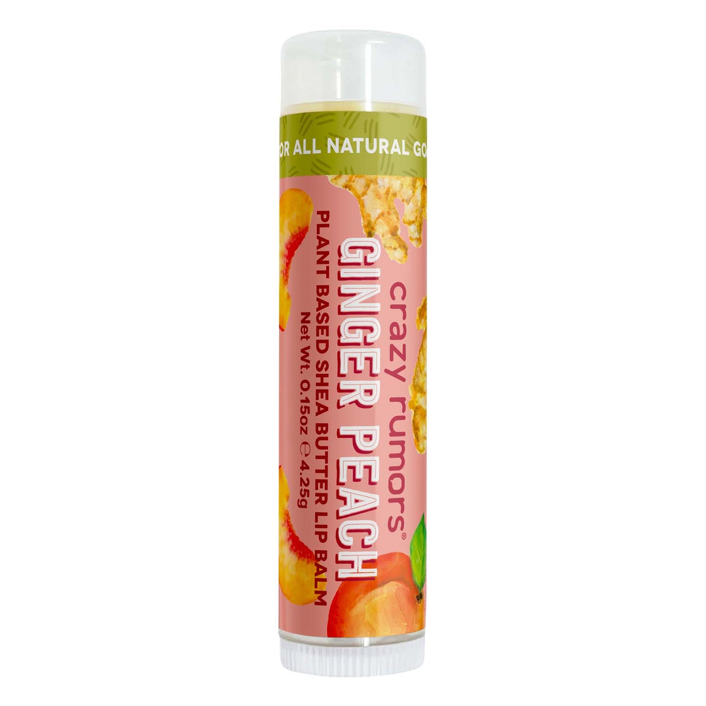 Crazy Rumors - All Natural, Vegan Ginger Peach Lip Balm