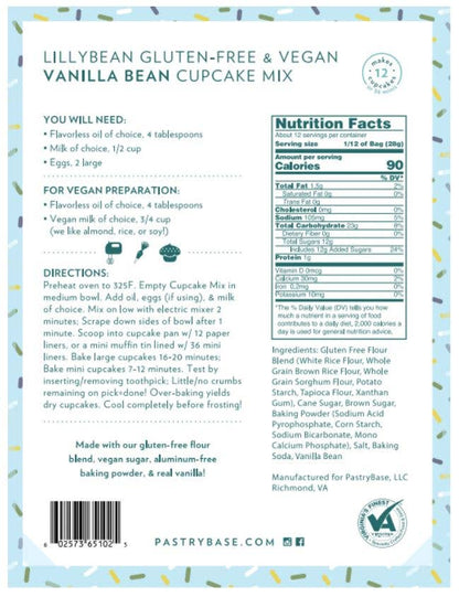 LillyBean Baking - Vanilla Bean Cupcake Mix (Vegan & Gluten-Free)