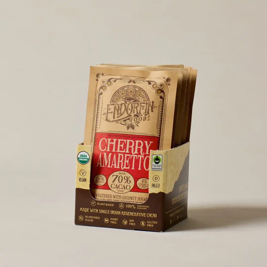 Endorfin Cherry Amaretto Dark Chocolate Bar
