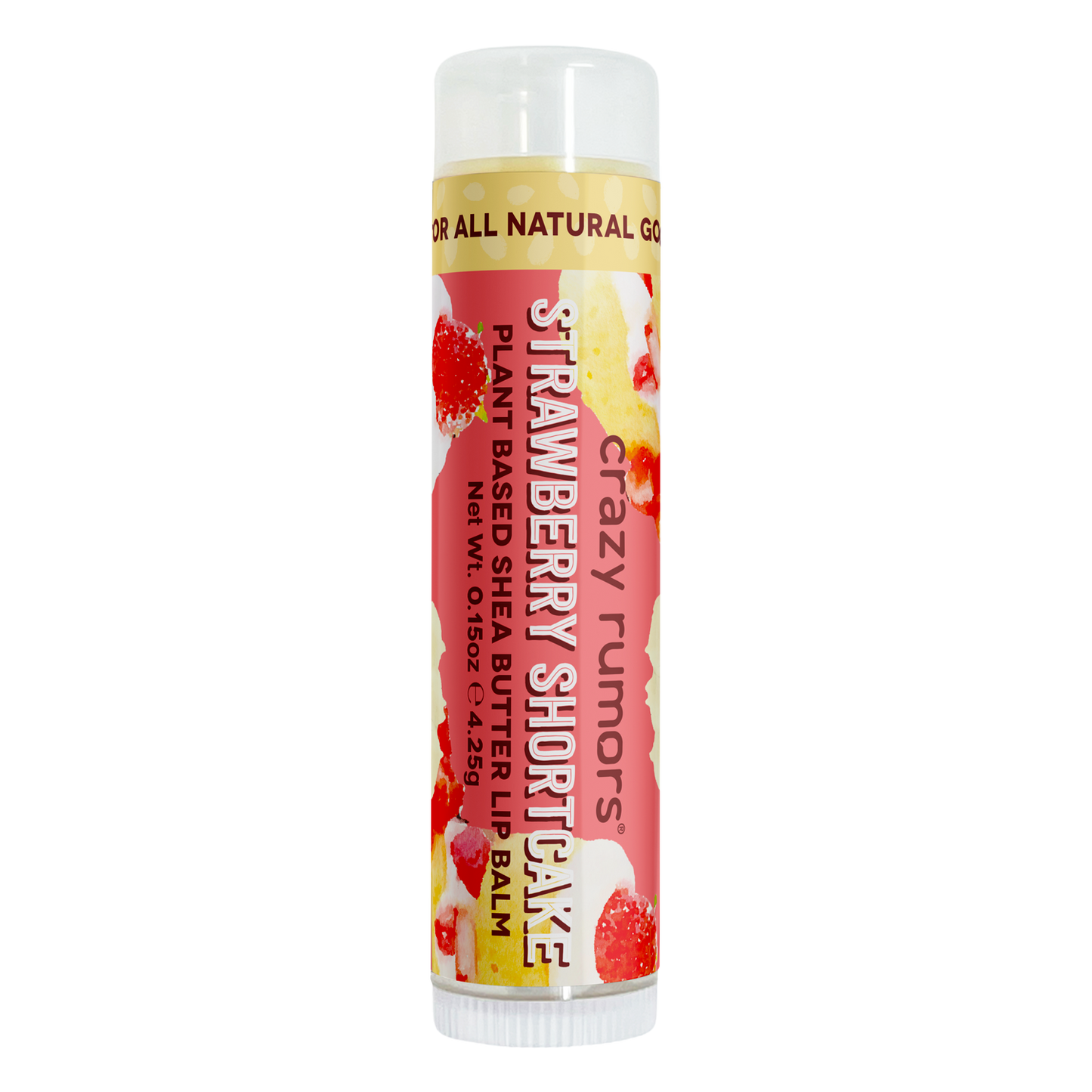 Crazy Rumors - All Natural, Vegan Strawberry Shortcake Lip Balm
