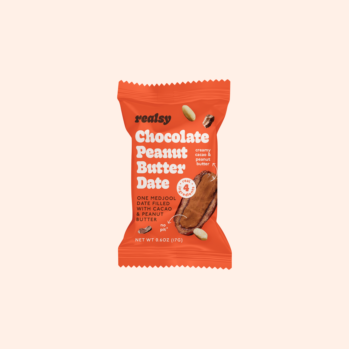 realsy - Chocolate Peanut Butter Dates | Individually Wrapped