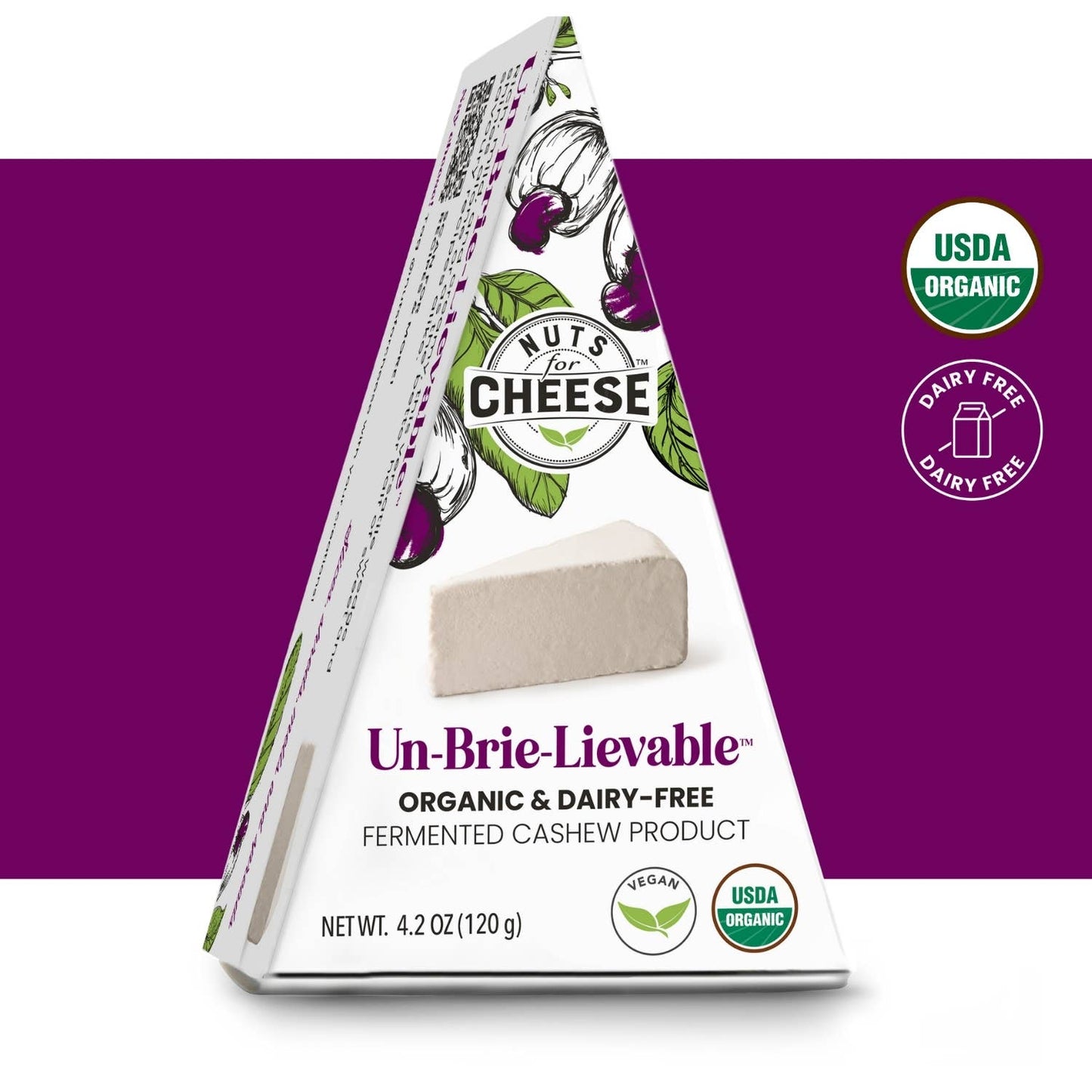 Nuts For Cheese - Un-Brie-Lievable™ Cashew Cheese Wedge | Organic | Vegan