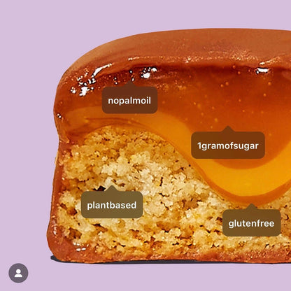 Whims Delights Inc. - Oat Milk Chocolate Caramel Cookie Bars - Grab & Go