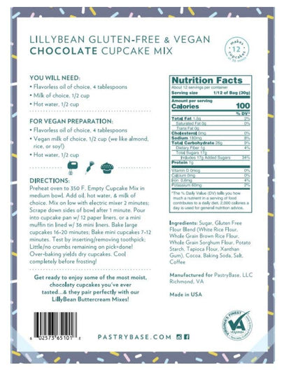 LillyBean Baking - Chocolate Cupcake Mix (Vegan & Gluten-Free)