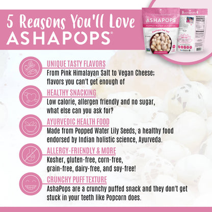 AshaPops - 1oz Himalayan Pink Salt - AshaPops Popped Water Lily Seeds