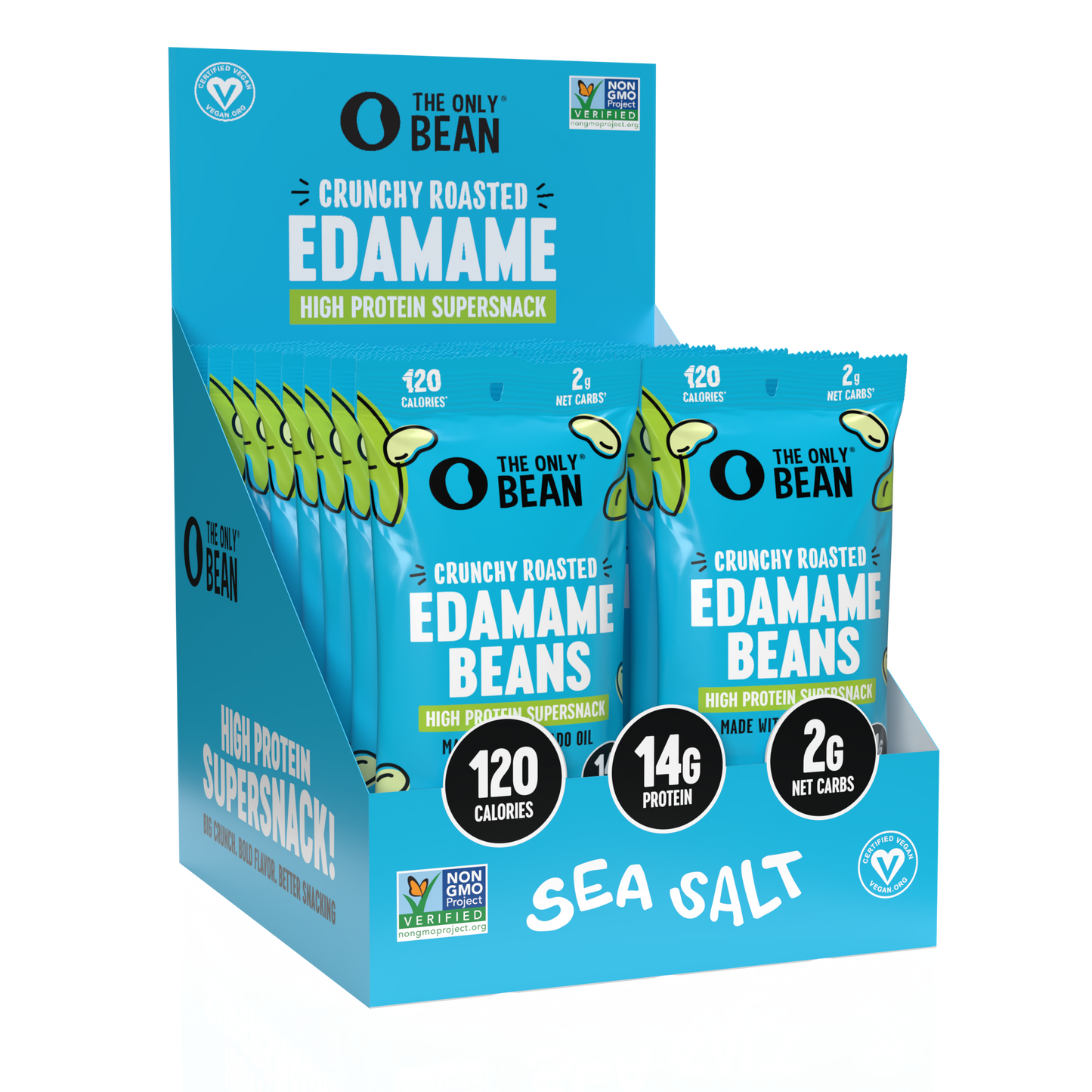 The Only Bean - Crunchy Roasted Edamame Sea Salt - 1.05oz