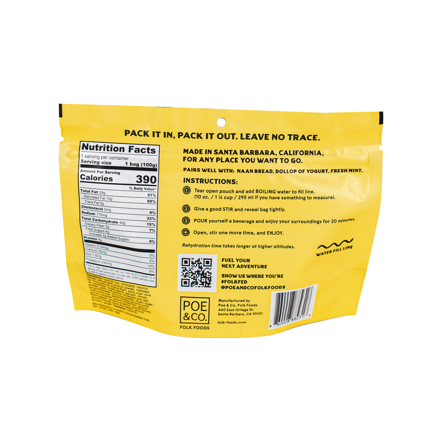 Poe & Co. Folk Foods - Coconut Chickpea Stew