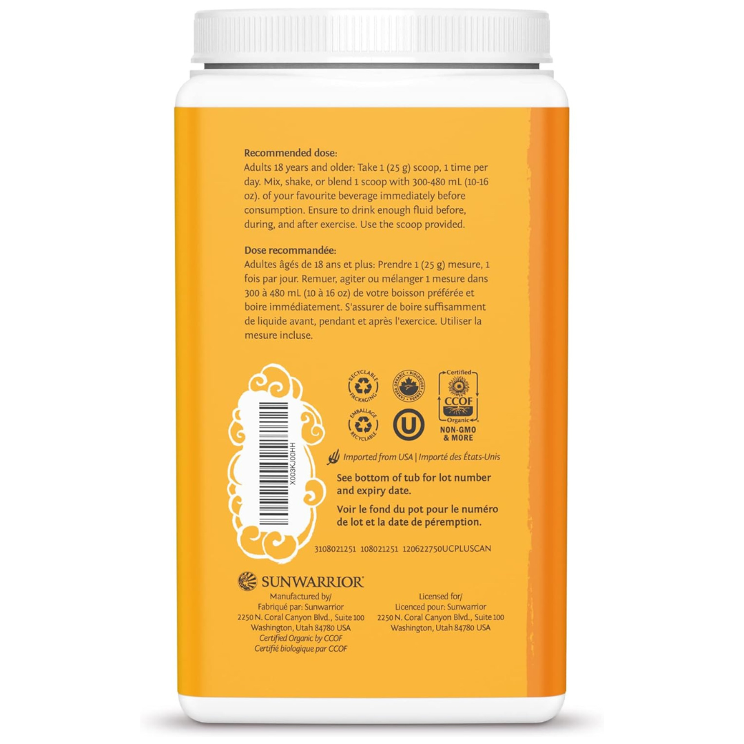 Sunwarrior - Classic Plus Unflavored - Pea & Chia Protein Powder : 375g