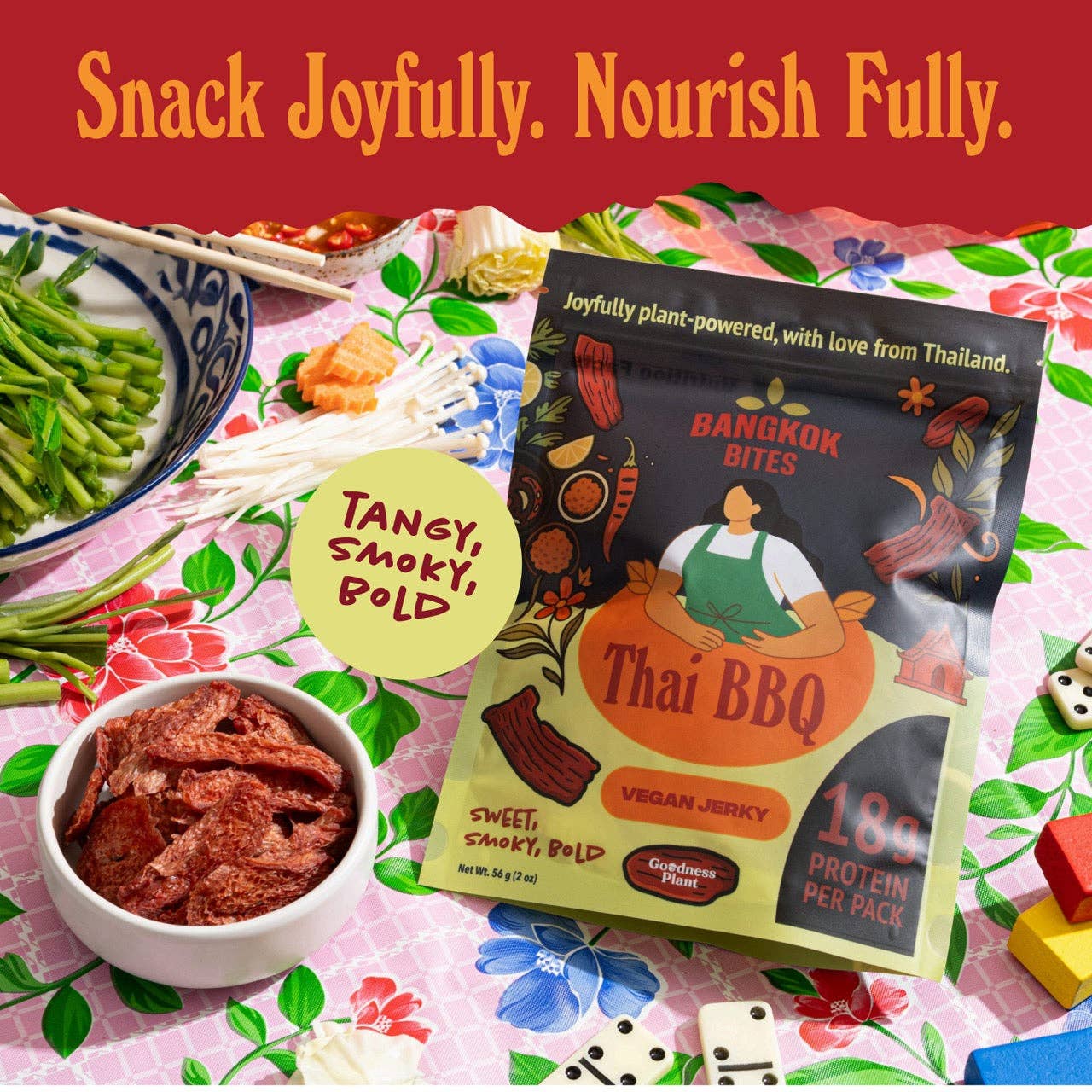 Bangkok Bites - Vegan Jerky, Thai Barbecue
