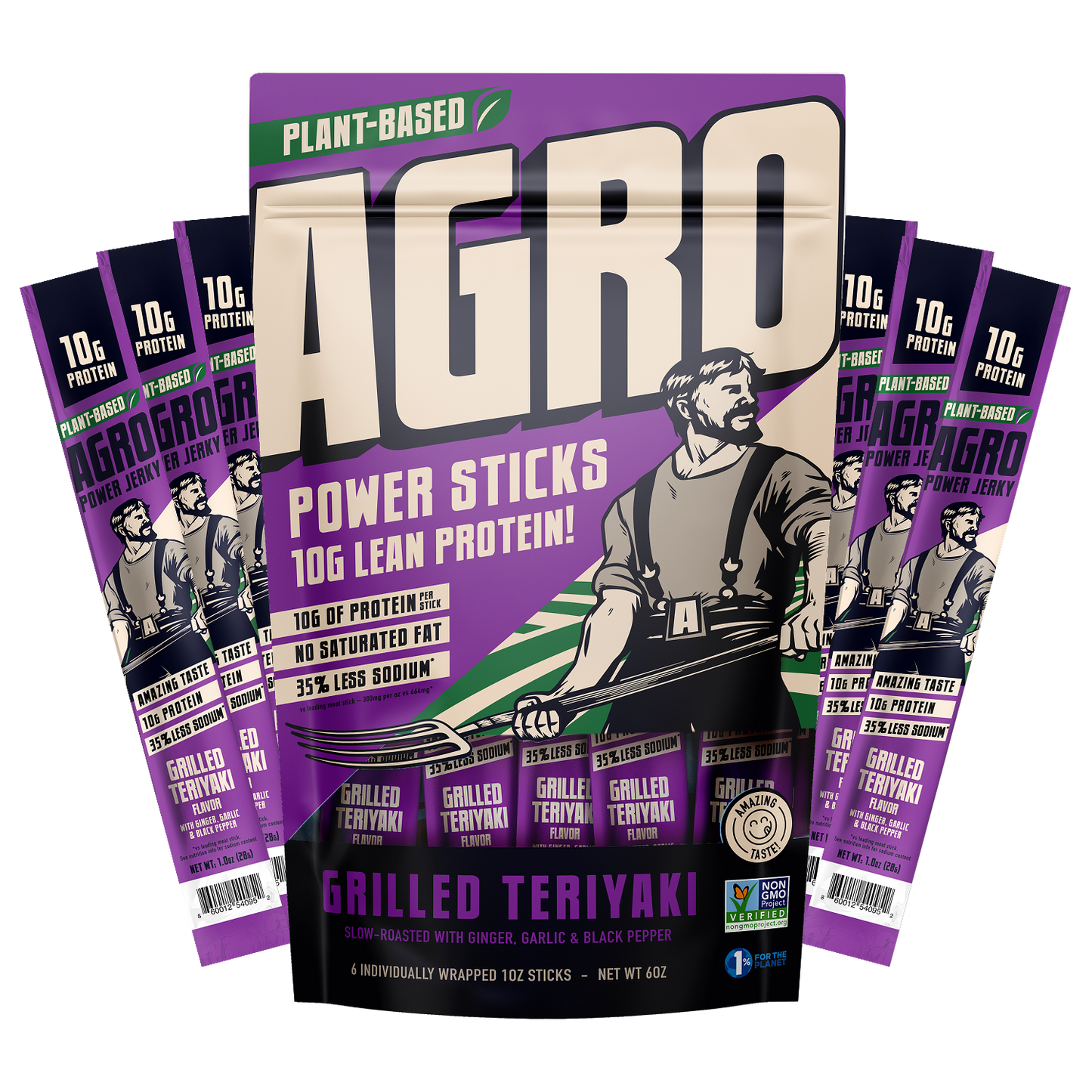 AGRO POWER Jerky Stick - Grilled Teriyaki Multipack