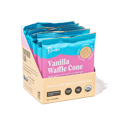 Raaka Chocolate - Vanilla Dipped Waffle Cone Chocolate Bar