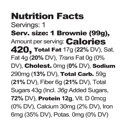 Baked by Sticky - High-Protein Vegan Fudgetastic Brownie, 12g Protein