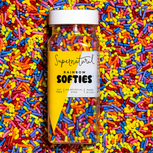 Supernatural - Dye-Free Rainbow Softies Sprinkles, 3oz