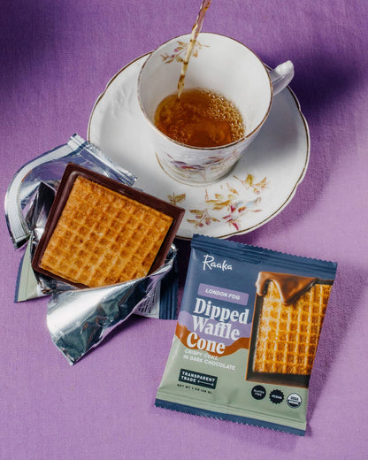 Raaka Chocolate - London Fog Dipped Waffle Cone Chocolate Bar - Spring Limited